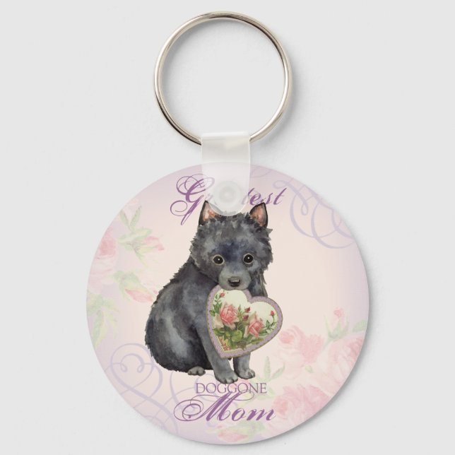 Chaveiro Schipperke Heart Mãe (Frente)
