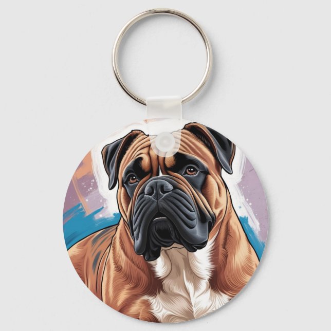 Chaveiro Schlüsselanhänger Hund - Boxer (Frente)