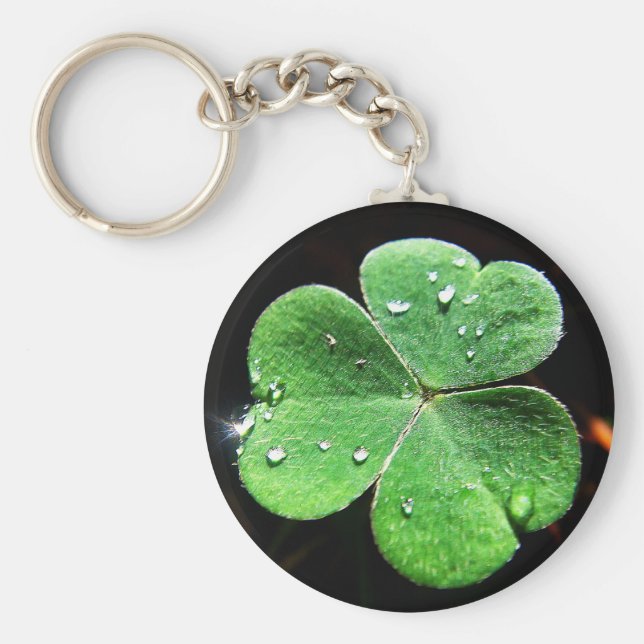 Chaveiro Schlüsselanhänger Kleeblatt mit Wassertropfen (Frente)