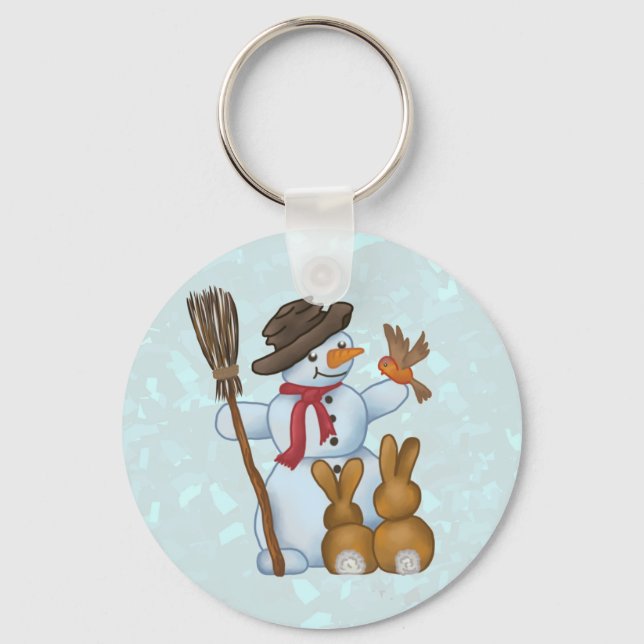 Chaveiro Schneemann mit tieren (Frente)