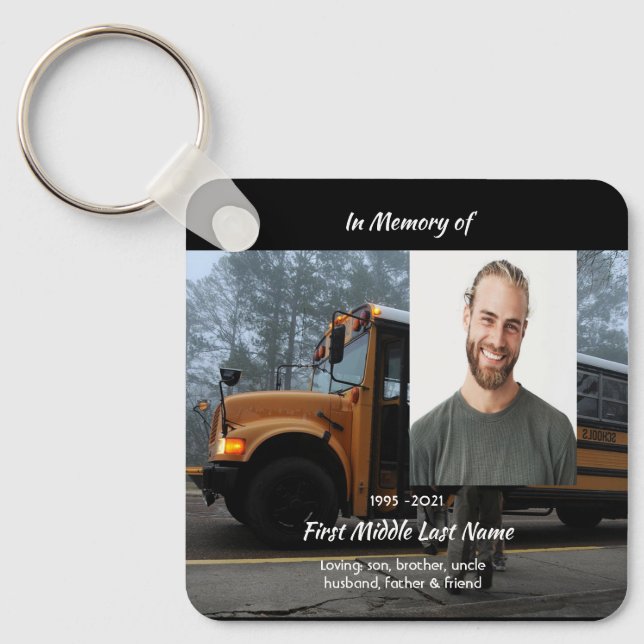 Chaveiro School Bus Driver Memorial Keepsake  (Frente)