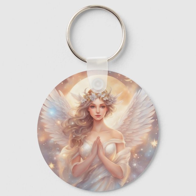 Chaveiro Schutzengel,  wasserfarben pastell Gemälde (Frente)