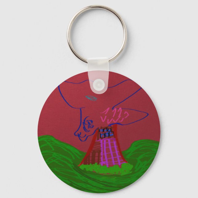 Chaveiro Sci-fi Fantasy Creature Landscape Keychain (Frente)