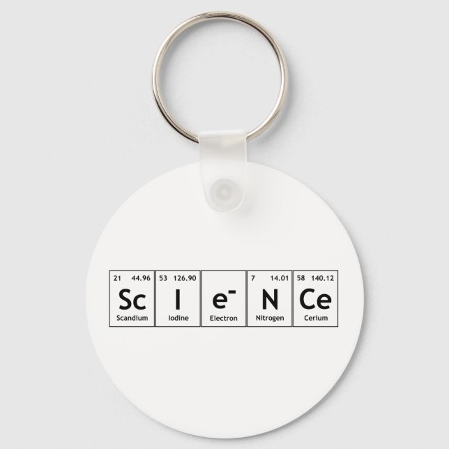 Chaveiro ScIeNCe Elementos de Mesa Periódicos Química de Pa (Frente)