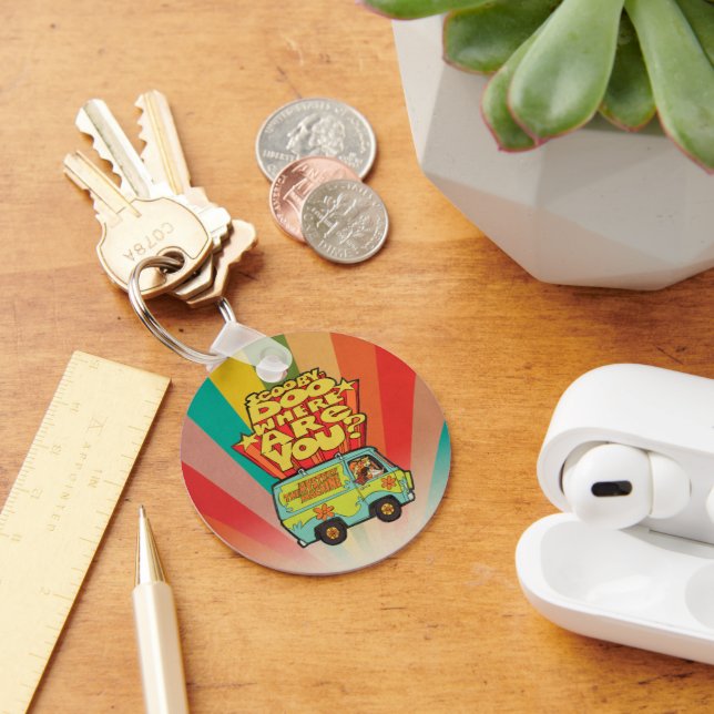 Chaveiro Scooby-Doo | "Onde Você Está?" Cartoon Van Retro (Mesa)