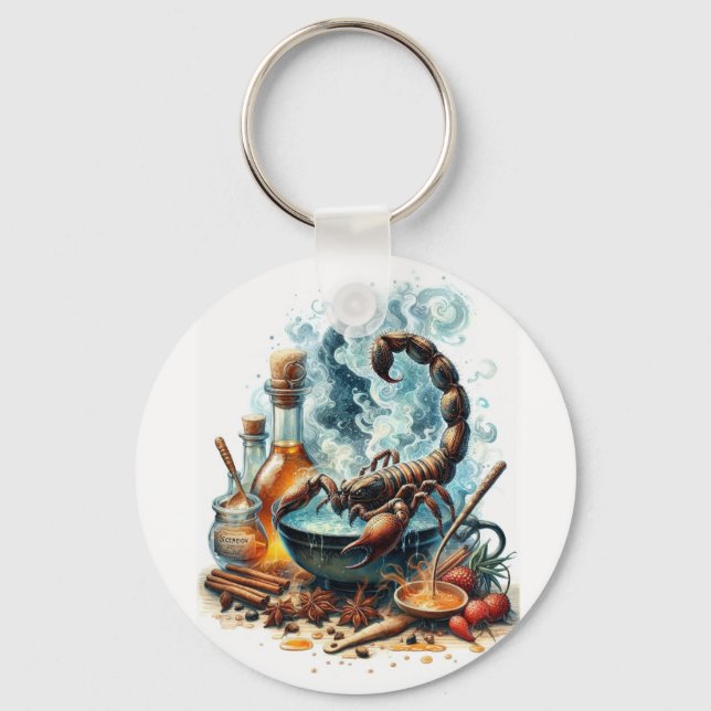 Chaveiro Scorpion Feliz do cozinhar (Frente)