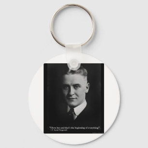 Chaveiro Scott Fitzgerald "Amor/ Começo" Citações Presentes