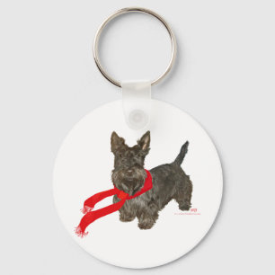 Chaveiro Scottie do inverno no lenço do Wam