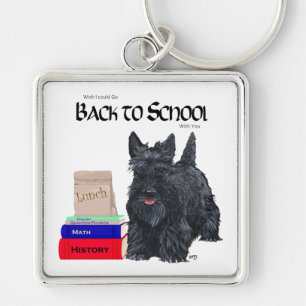 Chaveiro Scottie Jovial de Volta à Escola