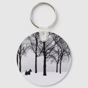 Chaveiro Scottie nas Florestas Nevadas