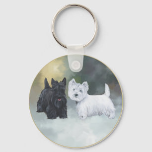 Chaveiro Scottie Westie Inverno