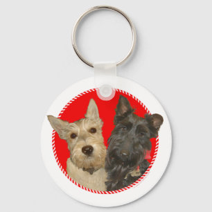 Chaveiro Scotties Trigo e Preto de Natal