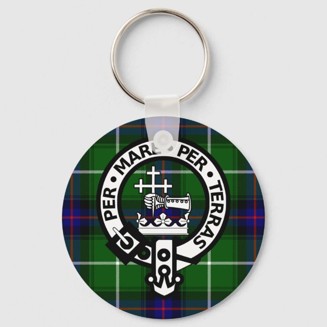 Chaveiro Scottish Clan Donald Tartan e Crest (Frente)