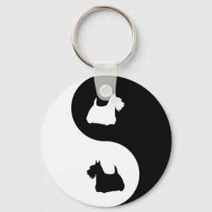 Chaveiro Scottish Terrier Yin Yang