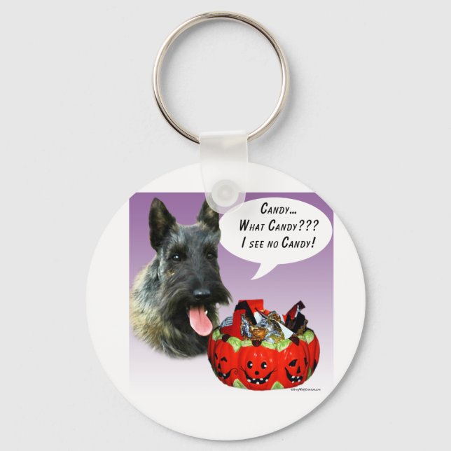 Chaveiro ScottishTerrier Halloween Candy (Frente)