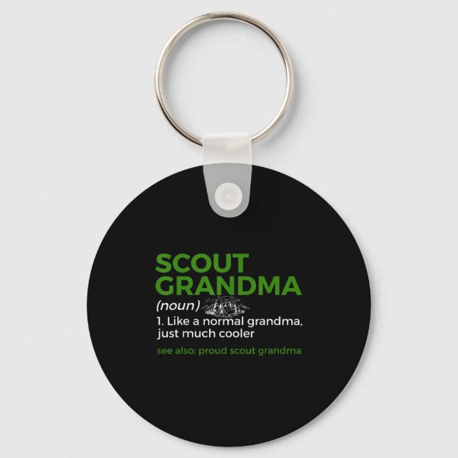 Chaveiro Scouting Funny Scout Grandma Definition Proud Scou (Frente)