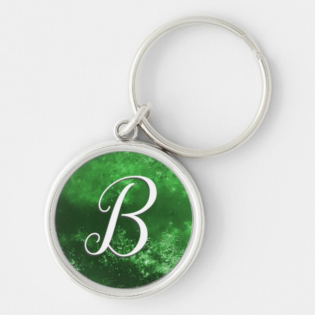 Chaveiro Script de Frost Verde Monograma (Frente)