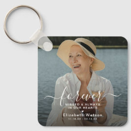 Chaveiro Script Forever Missed' Photo Memorial 