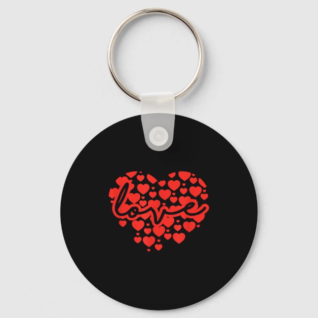 Chaveiro Script Love Heart Of Hearts Valentine's Day  (Frente)