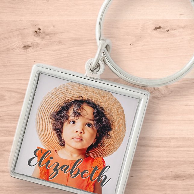 Chaveiro Script simples moderno adicione seu nome e foto (Criador carregado)