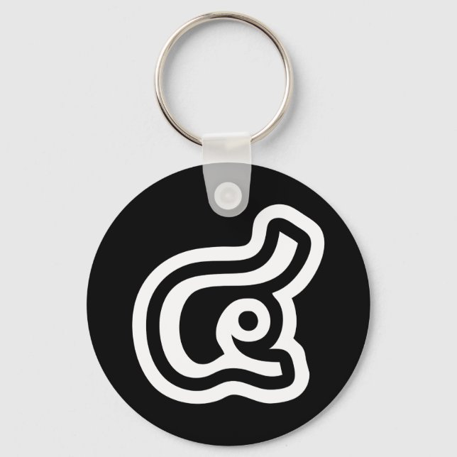 Chaveiro Script Tailandês Número 4 / Quatro / ๔ (Consulte/S (Frente)