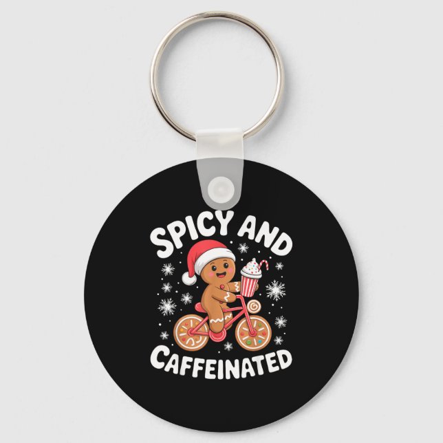 Chaveiro Scy And Caffeinated Gingerbread Funny Coffee Chris (Frente)