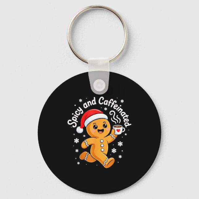 Chaveiro Scy And Caffeinated Shirt Men Women Gingerbread Ch (Frente)