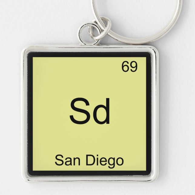 Chaveiro Sd - Camiseta do Elemento Divertido de Química de  (Frente)