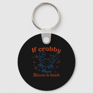 Chaveiro Se Crabby, Por Favor, Volte Para Praia Cute Crab P