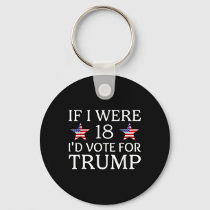 Chaveiro Se eu tivesse 18 anos eu votaria em Trump Camiseta