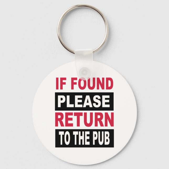 Chaveiro Se for encontrado, volte para o bar (Frente)