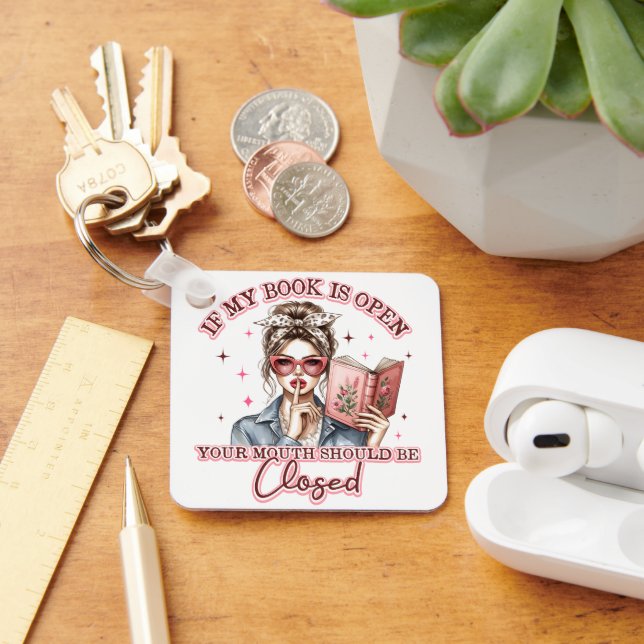 Chaveiro Se Meu Livro Estiver Aberto... (Mesa)