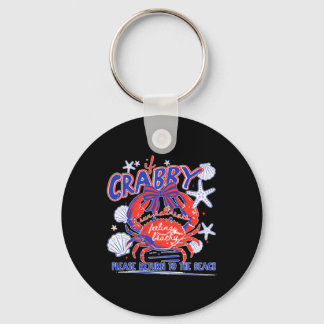 Chaveiro Se o Crabby por favor Volte ao Design da Praia