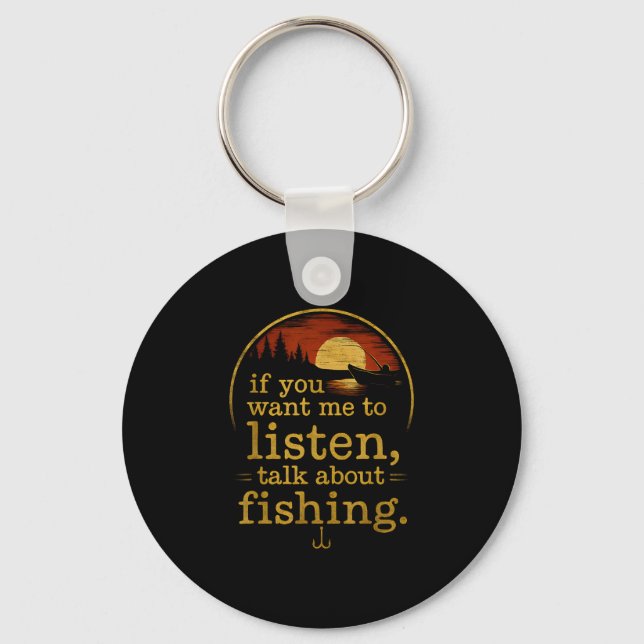 Chaveiro Se você quiser que eu fale sobre pesca  (Frente)