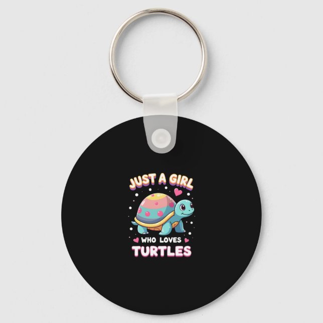 Chaveiro Sea Reptile Turtle Lovers Just A Girl Who Loves Tu (Frente)