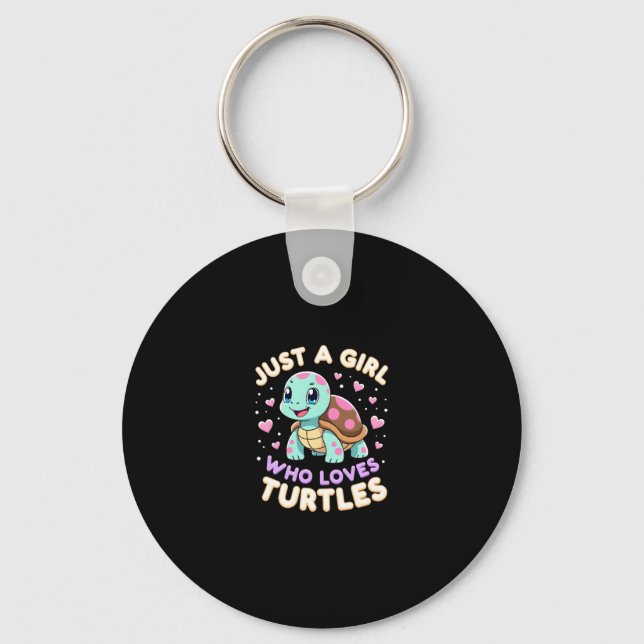 Chaveiro Sea Reptile Turtle Lovers Just A Girl Who Loves Tu (Frente)