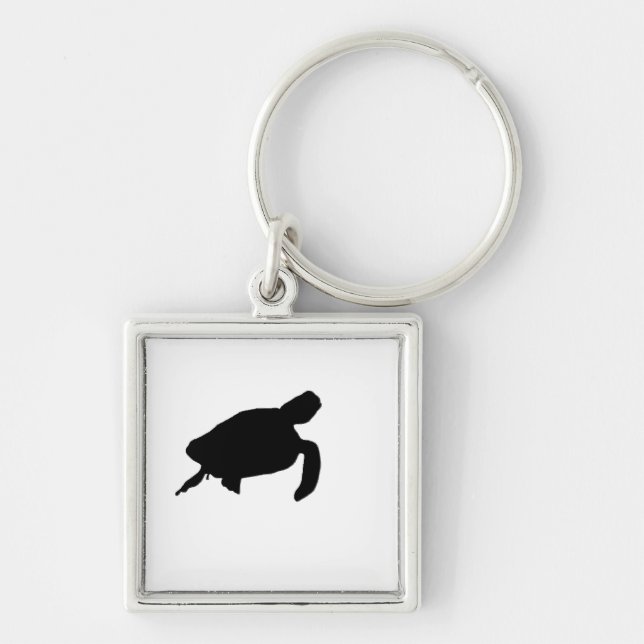 Chaveiro Sea Turtle Silhouette (Frente)