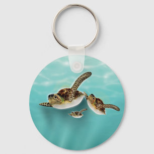 Chaveiro Sea Turtles art print.