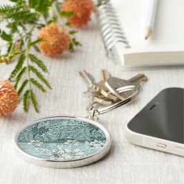 Chaveiro Seafoam Tapa e Plumeria tradicionais do Havaí