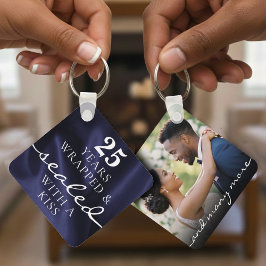 Chaveiro Sealed with a Kiss Blue 25th Birthday Anniversary