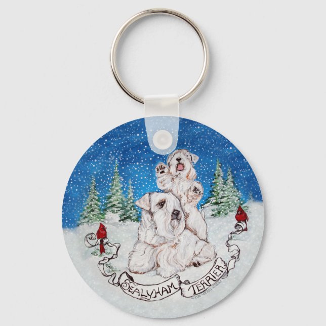 Chaveiro Sealyham Terrier Winter (Frente)