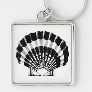 Chaveiro Seashell - preto e branco