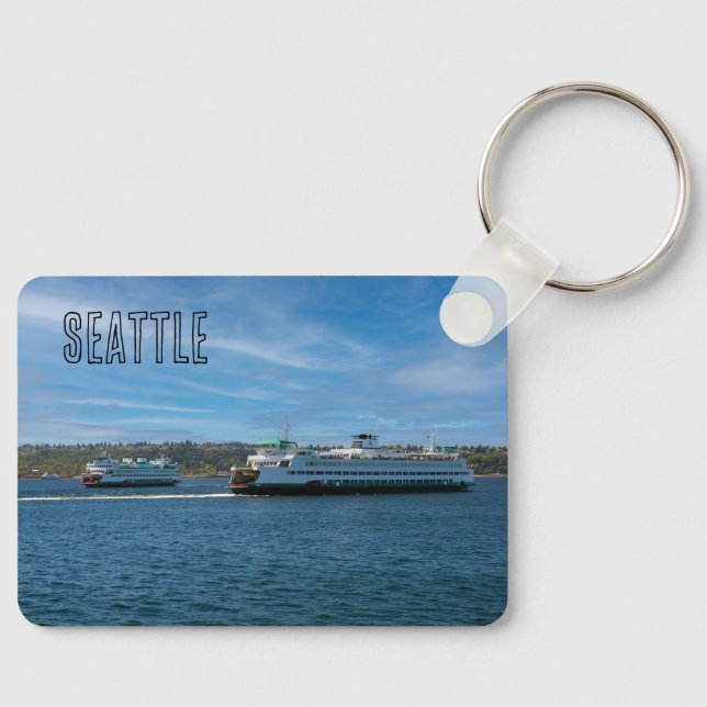 Chaveiro Seattle Ferries e nome personalizado (Frente)