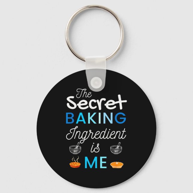 Chaveiro Secret Ingredient Is Me Funny Retro Cooking Baking (Frente)