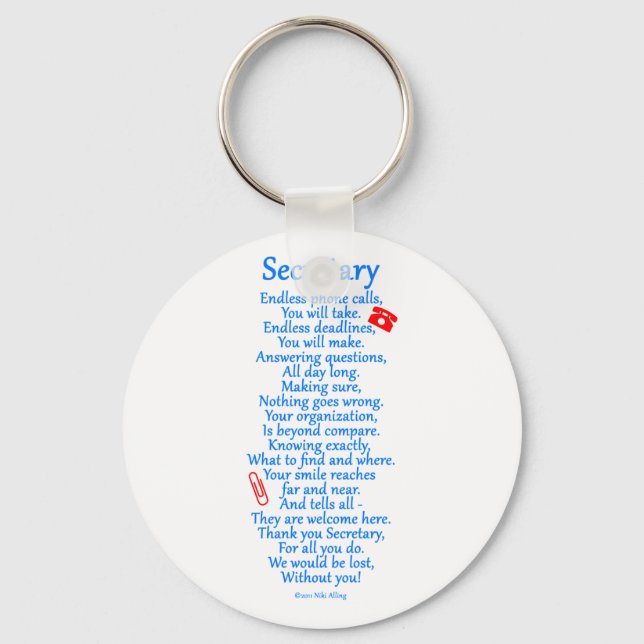 Chaveiro Secretário Obrigado (Frente)