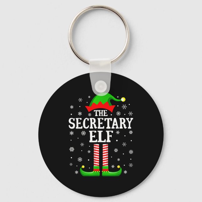 Chaveiro Secretary Elf Funny Christmas Family Matching  (Frente)