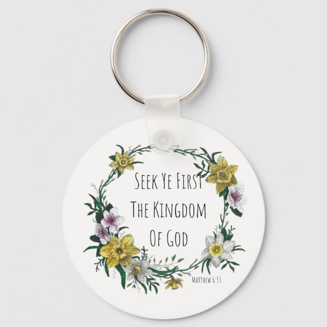 Chaveiro Seek Ye First the Kingdom Keychain (Frente)