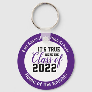 Chaveiro Segundo grau Púrpura Personalizado Classe de 2022
