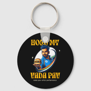 Chaveiro Segure Meu Vada Pav Comida Indiana Desi Humor de C