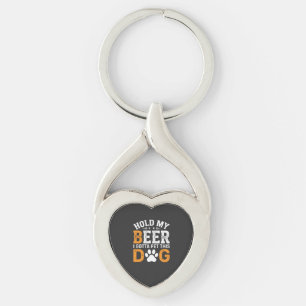 Chaveiro Segure Minha Cerveja Amante de Cachorro